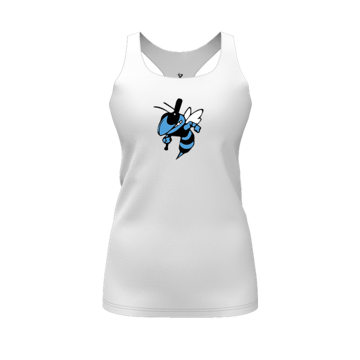[FT0TRBWH-FYS-LOGO1] Decker Racerback Tank Top (Female Youth S, White, Logo 1)
