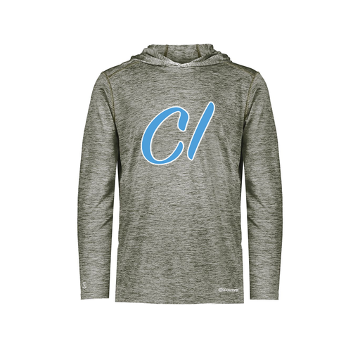 [FOLHCGGY-YS-LOGO3] Decker Youth Charge Hoodie (Youth S, Gray, Logo 3)